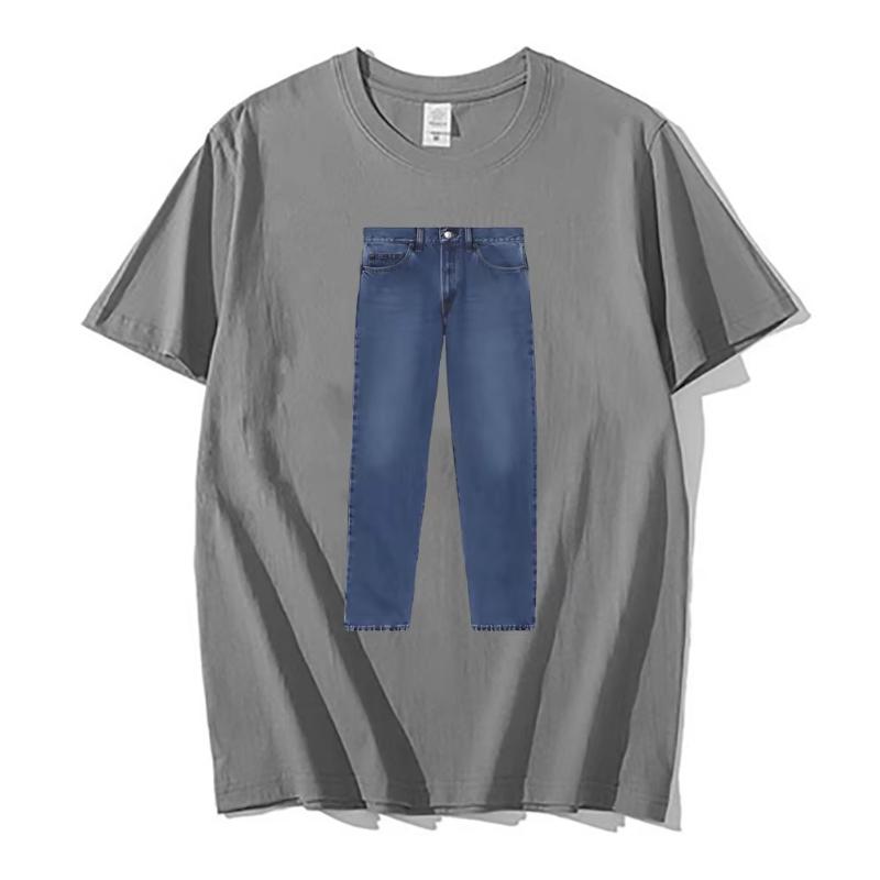 Funny Jeans Joke Meme Tshirt Unisex Women Fashion Brand Cotton Tshirt Novelty Short Sleeve Summer Unisexs Casual Oversized T Shirts