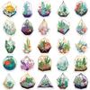 10/50pcs Cute Green Glasshouse Stickers Waterproof DIY Flower Plant Sticker Pack for Watercup Laptop Scrapbook Notebook Diary Stickers