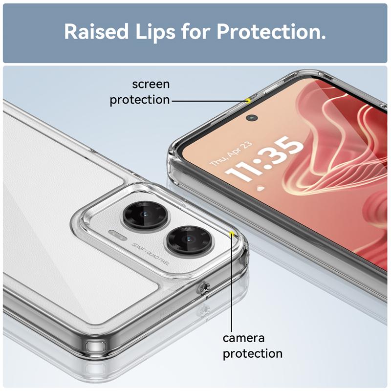 For Motorola Moto G35 Case Cover Moto G35 Capas Phone Bumper Back Shockproof Transparent Colour Clear For Fundas Moto G35 G 35