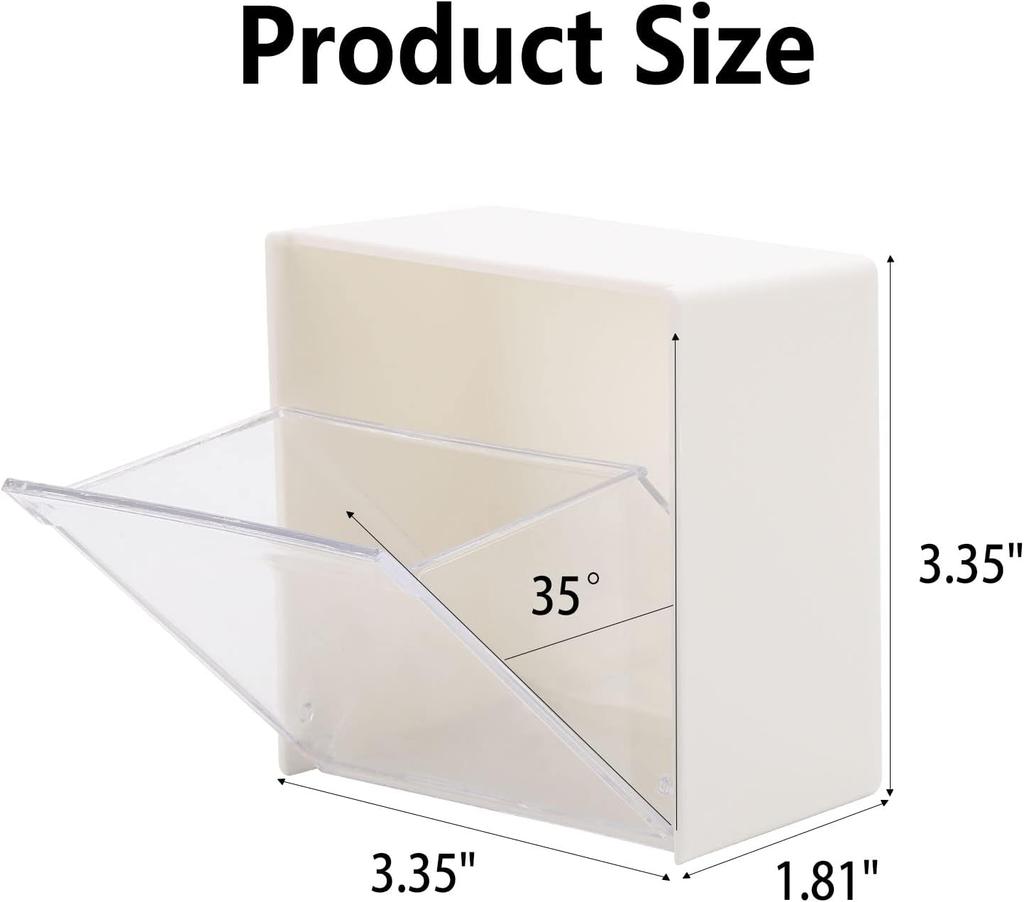 Wattestäbchenhalter Spender Wandmontierte Organizer und Aufbewahrungsbox Wattepads Behälter für Wattebällchen Zahnseide Haarklammern