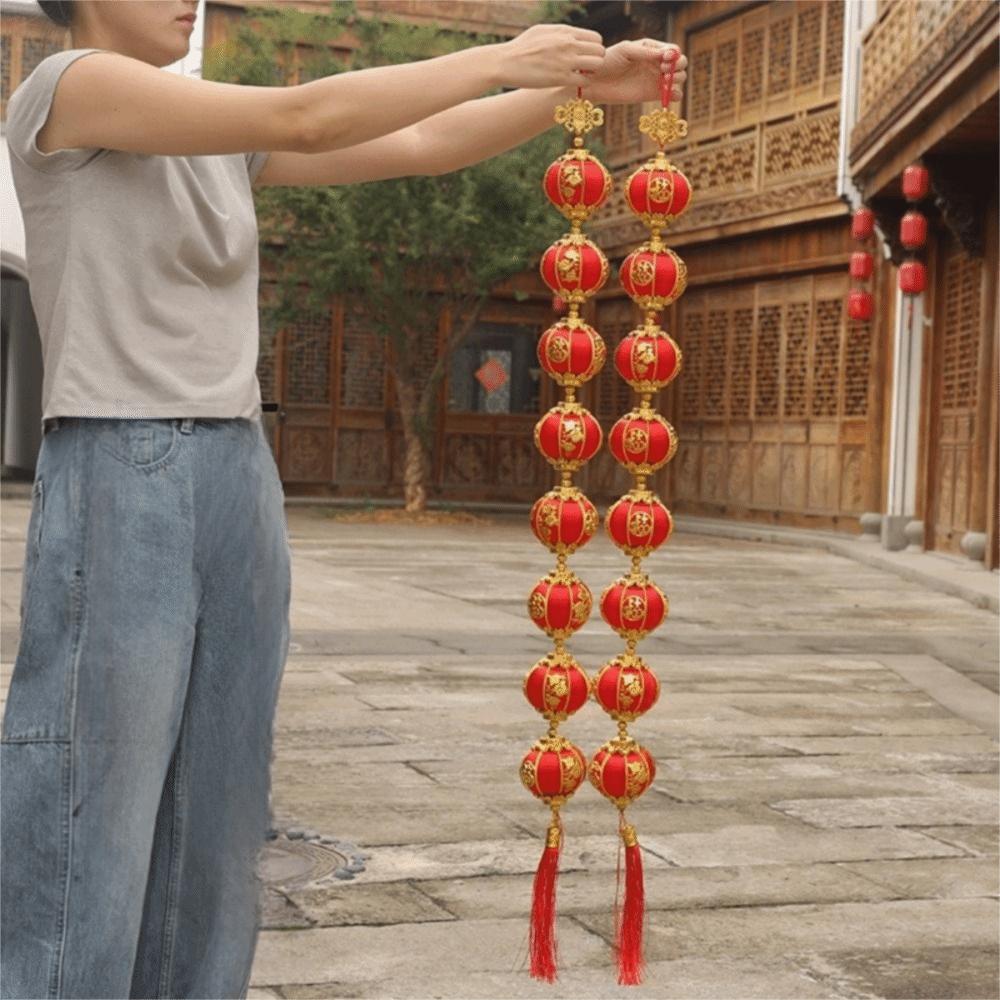 Fu Character New Year Lantern String Chinese Style Spring Festival Hanging Lantern  Window