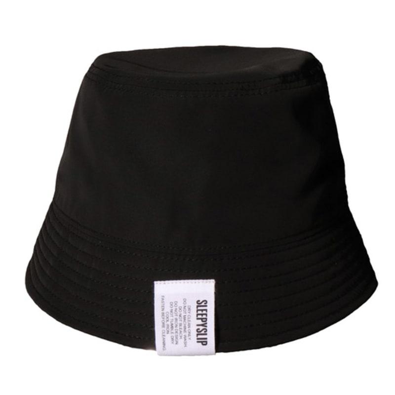 SLEEPYSLIP SATIN SCHWARZER BUCKET HAT