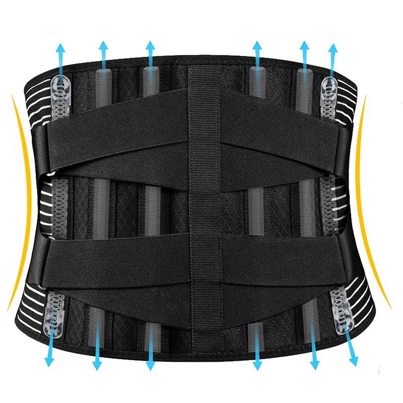 Breathable Lumbar Support Belt for Back Pain Relief - Unisex Four Seasons Waist Brace with Steel Plate Support