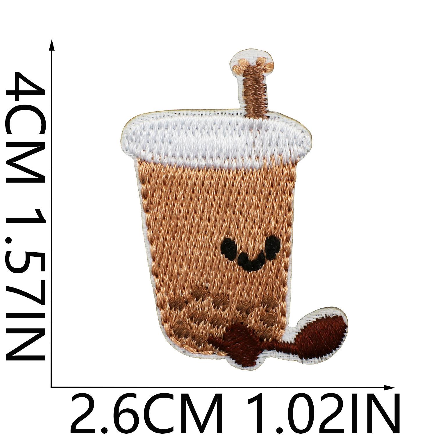 Cute Dessert Embroidery Cloth Sticker Star Biscuit Tin Sticker Clothes Decoration Egg Pineapple Cloth Sticker Computer Embroidery Label no. 8_3 pieces