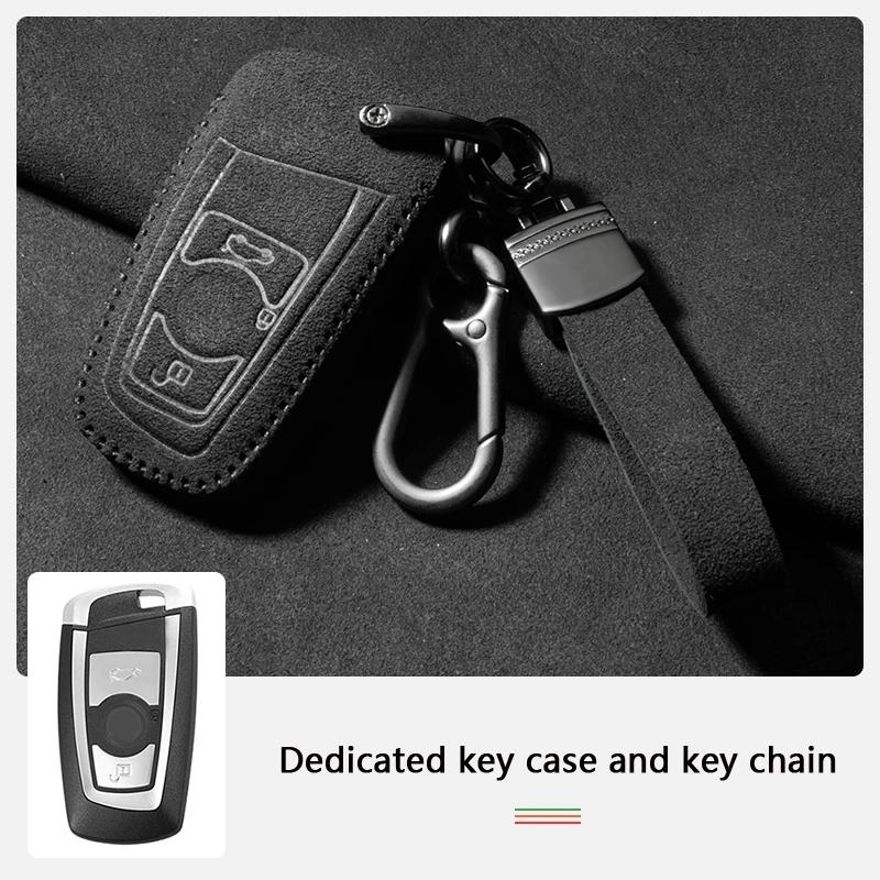 Interior Mouldings New Luxury High-quality Fashion Sports Suede Key Case Cover For BMW E90 E60 F30 f20 F10 1 2 3 4 5 6 7 Series