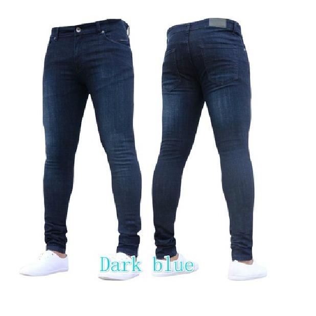 Pánské kalhoty Slim-Fit Stretch Džínové kalhoty Černé úzké kalhoty se zúženým uzávěrem