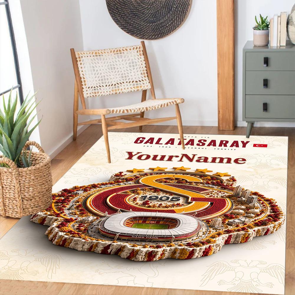 Galatasaray Personalized Text Floor Mat Suitable For Game Room Hallway Bedrooms Foyer Antislip Rug Anime Office Decor Wedding Party Gift