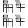 Day and Night - Day and Night Garden Chairs 4 Units Black PVC Rattan