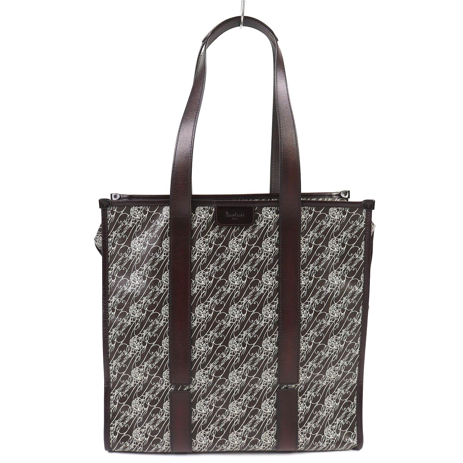 

Чудова сумка-тоут Berluti Cava de Voyage Toile Malbeuf Tote Bag Темно-коричнева чоловіча Вживана