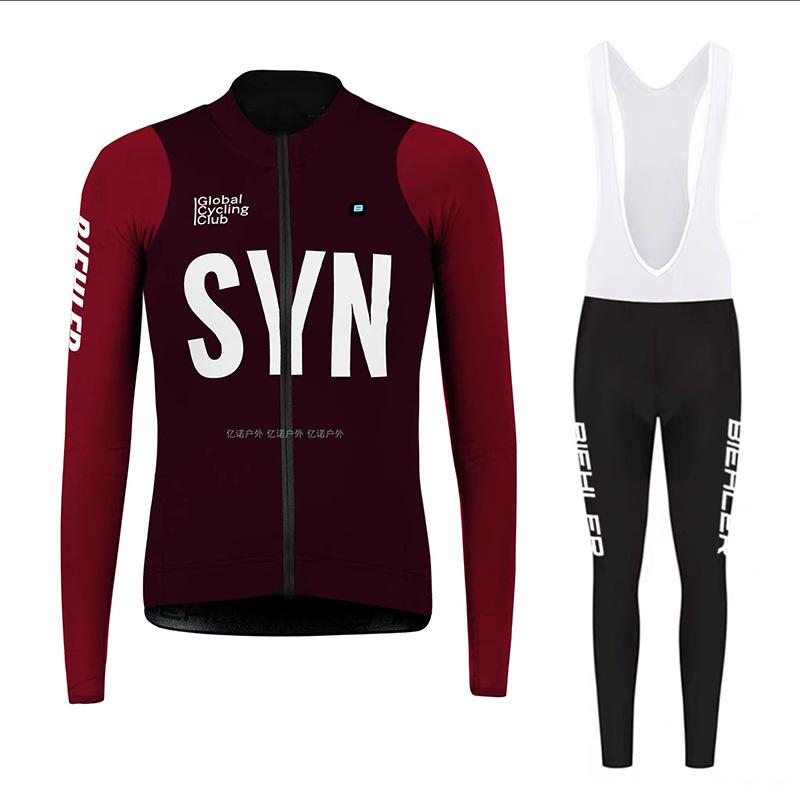 Bicycle Long-sleeved Top Set Road Bike Thin Men's Autumn and Winter Overalls 2026 Autumn Breathable Suit Cycling Suit