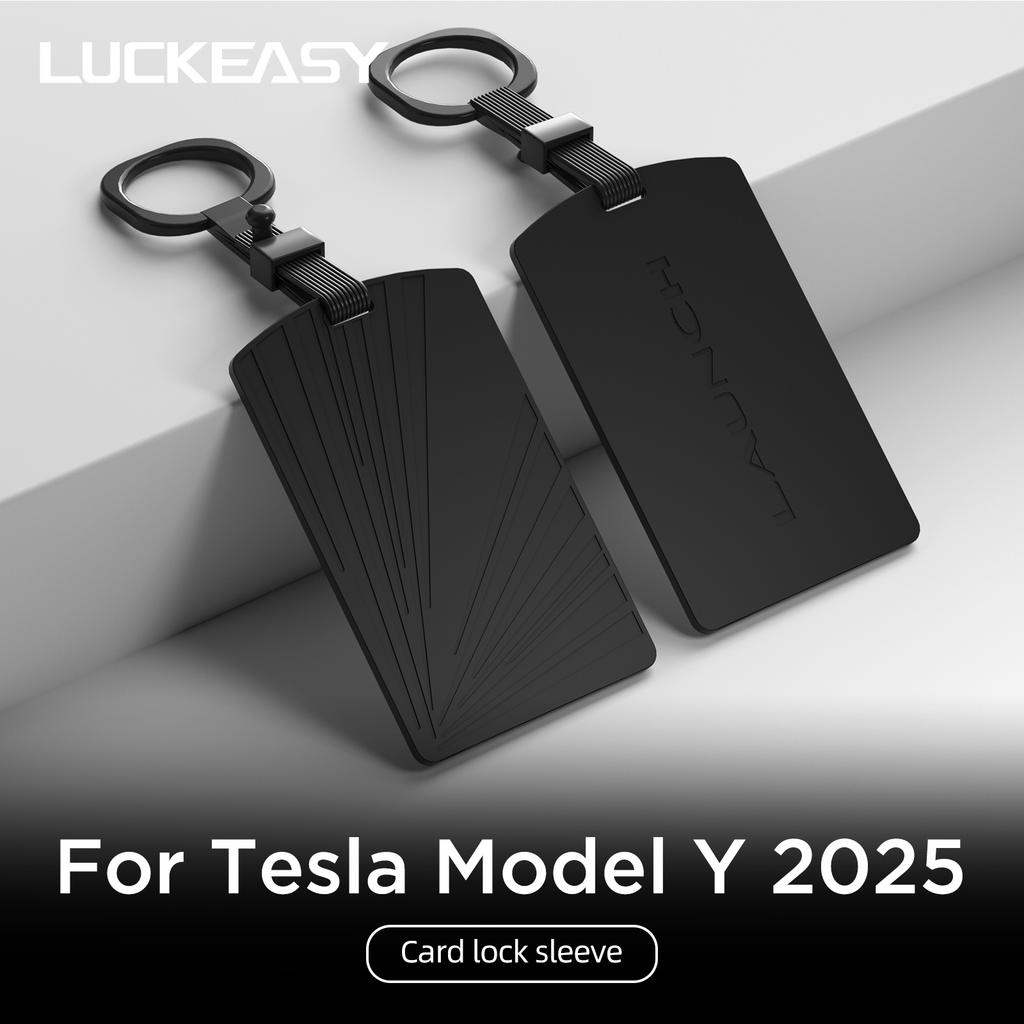 Luckeasy For Tesla Model Y Launch Car Key Card Protector Cover Silicone Key Case Auto Accessories Key Card Holder
