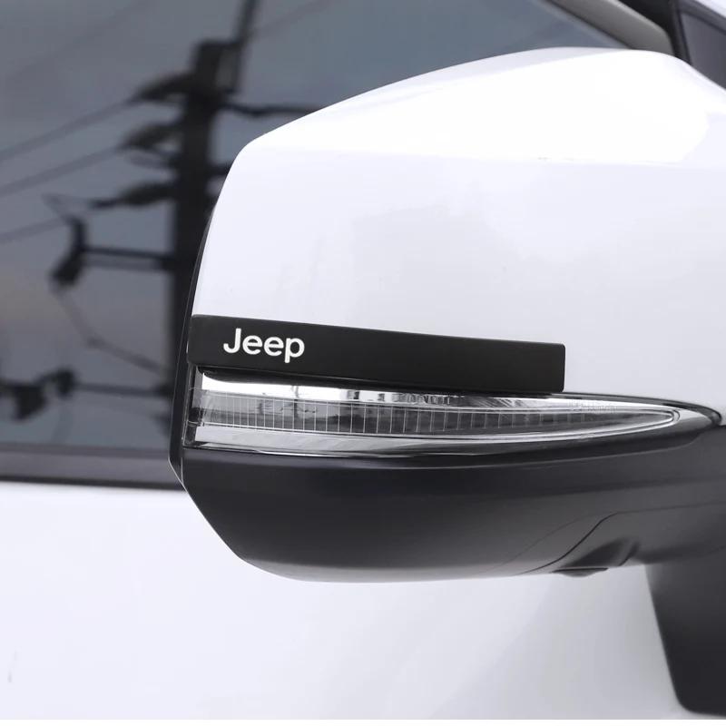 För Jeep 6 st. bilkollisionsskyddande gummilister dörr repfria klistermärken för Jeep Wrangler JL JK Renegade Grand Compass Gladia