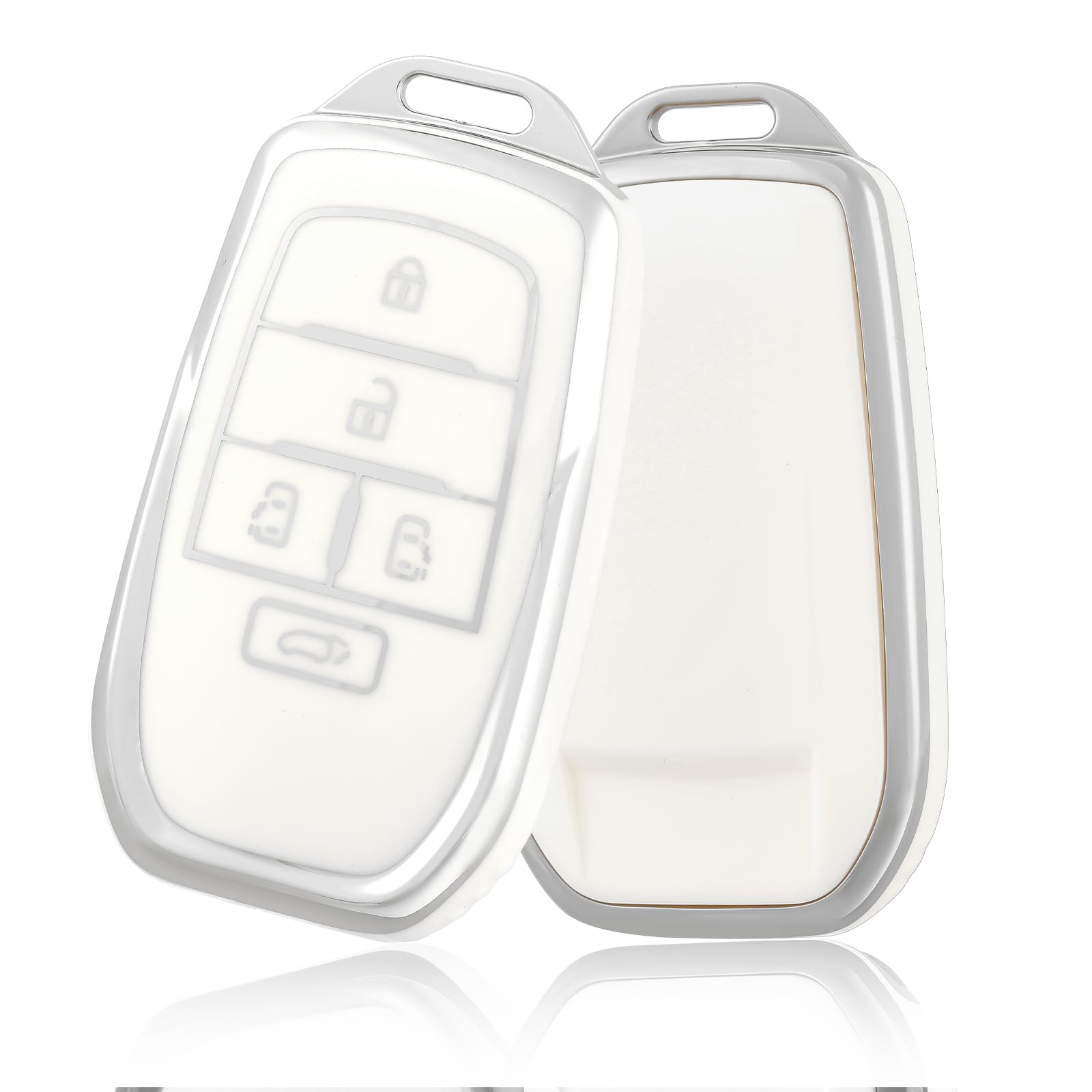 

В ПУТЬ Оболочка ключа, ТПУ чехол для ключа автомобиля, Футляр для ключа, Совместимый с Новым белый