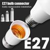 E27 To E27 Extender Lamp Holder 220V Accessories Bulb Socket Base Silicone Adapter Screw Holders Bases Head 65-120Mm White-Shell