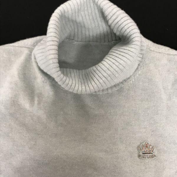 Burberry BLUE LABEL Wool Short Sleeve Turtleneck Sweater Women’s M 38 Light Blue Beige Sanyo(USED)