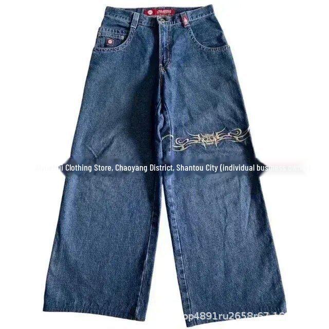 2024 Spring/Autumn Retro Y2K Embroidered American Hip-Hop Men's Jeans