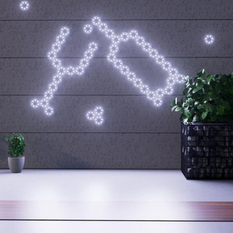 6Pcs Solar Outdoor Wall Lights Spliceable Waterproof Hexagonal Lights for Garden Decoration Atmospheres Lighting