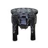 Hand-Crafted and Emboss Colorful Painted Wooden Elephant Shape Stool for Home/Office/Living or Bedroom Decor,Decorative Showpiece
