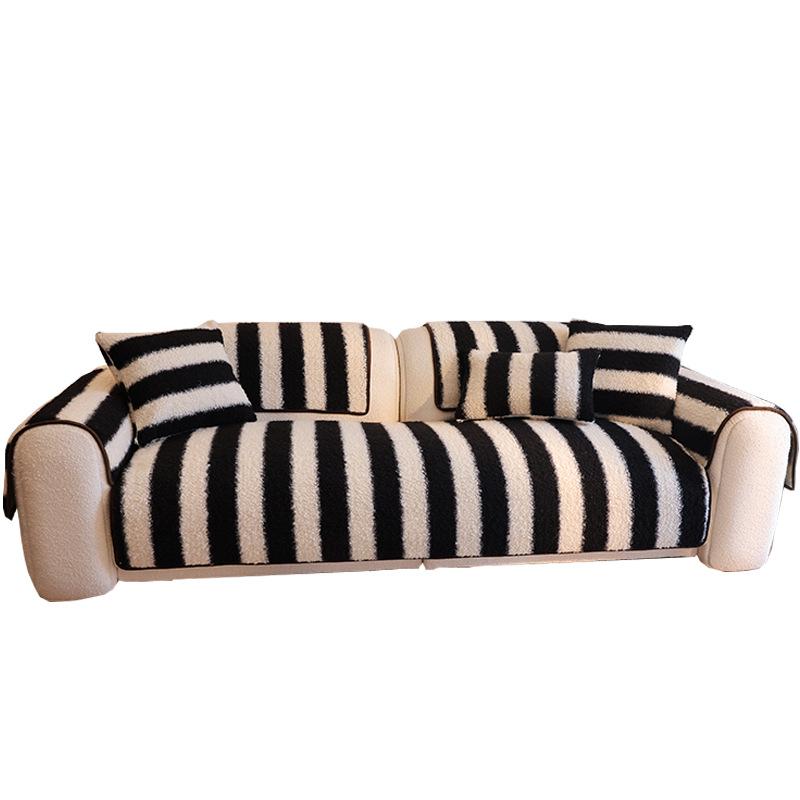 Plush Sofa Cushion Light Luxury High-End Non-Slip Seat Cushion New Winter Leather Sofa Cover Winter Cover Cloth Towel