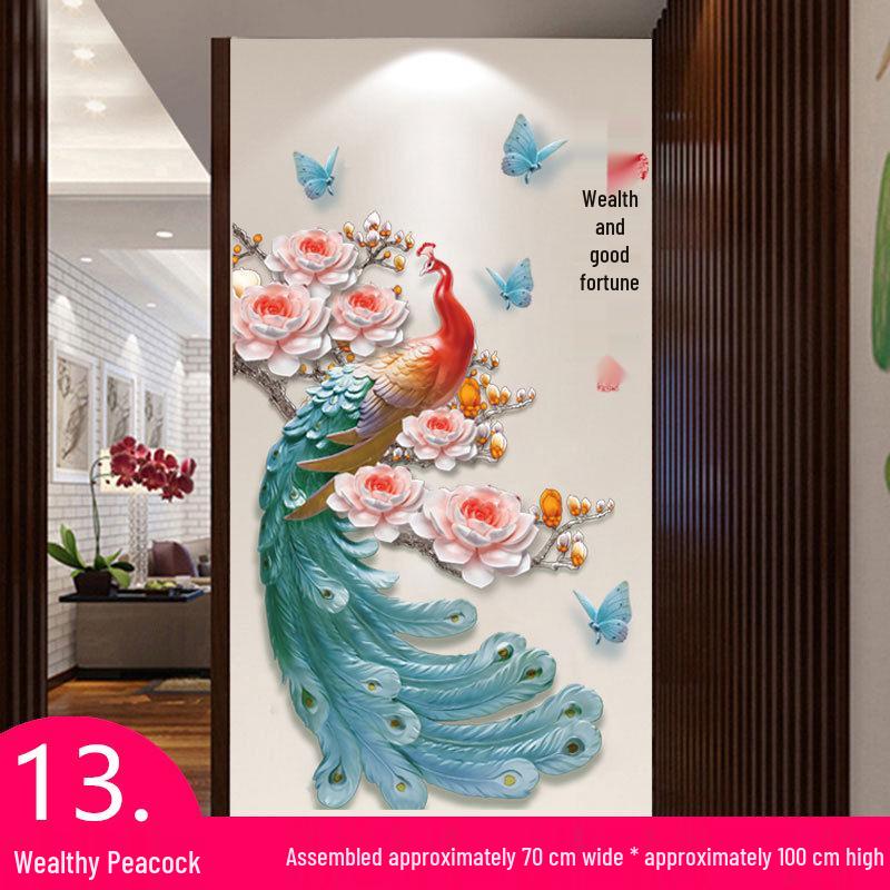 Adesivi murali autoadesivi in stile cinese per decorazione di soggiorno e camera da letto