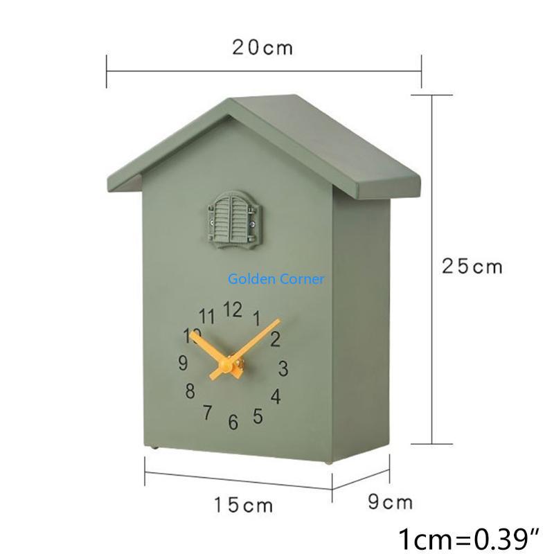 E15D Cuckoo Wall Clock Birds Sounds Pendulum Clock Desktop Cabinet Clocks Watch Gift