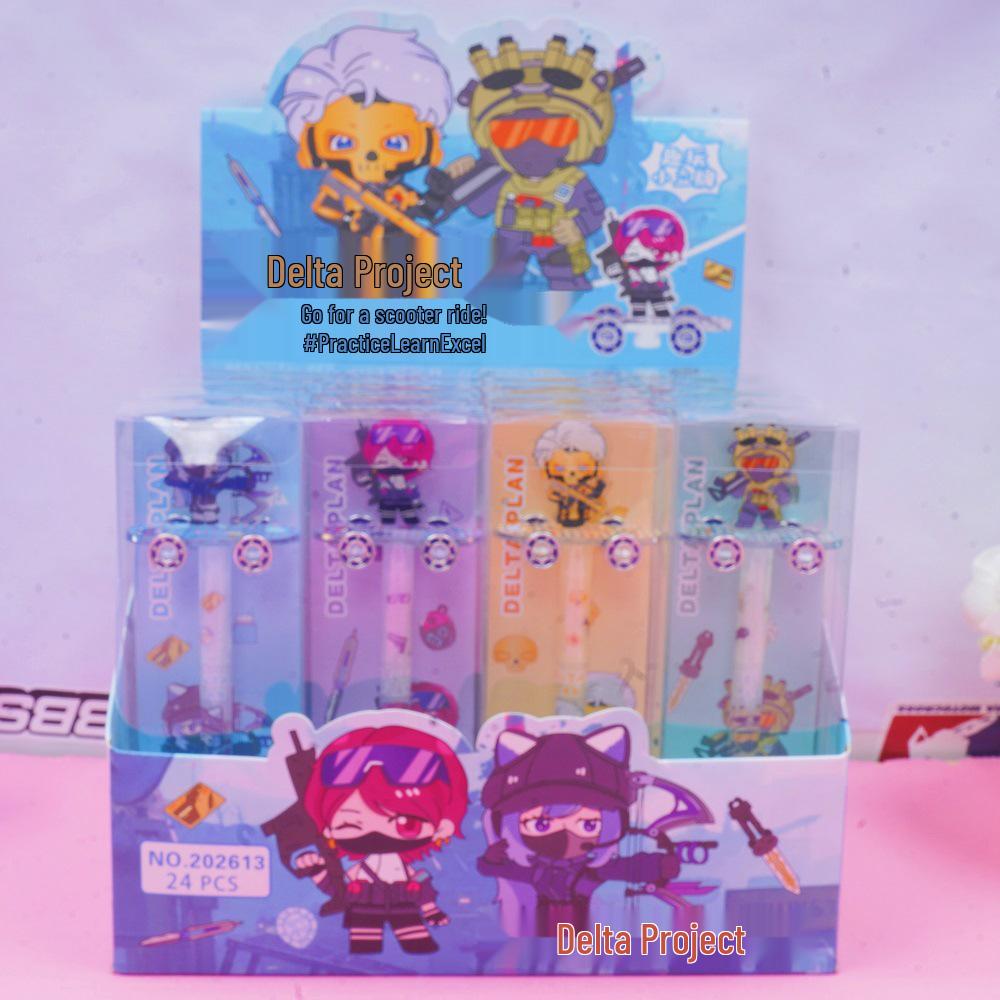 Cartoon Animal Skateboard Pen: Cute, High-Value Ballpoint for Students & Kids 0.5mm