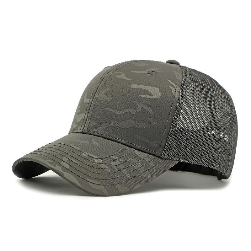 

Spring Summer Mesh Breathable Baseball Cap Men s Sunscreen Sun Hat Camouflage Cap Style1 сірий