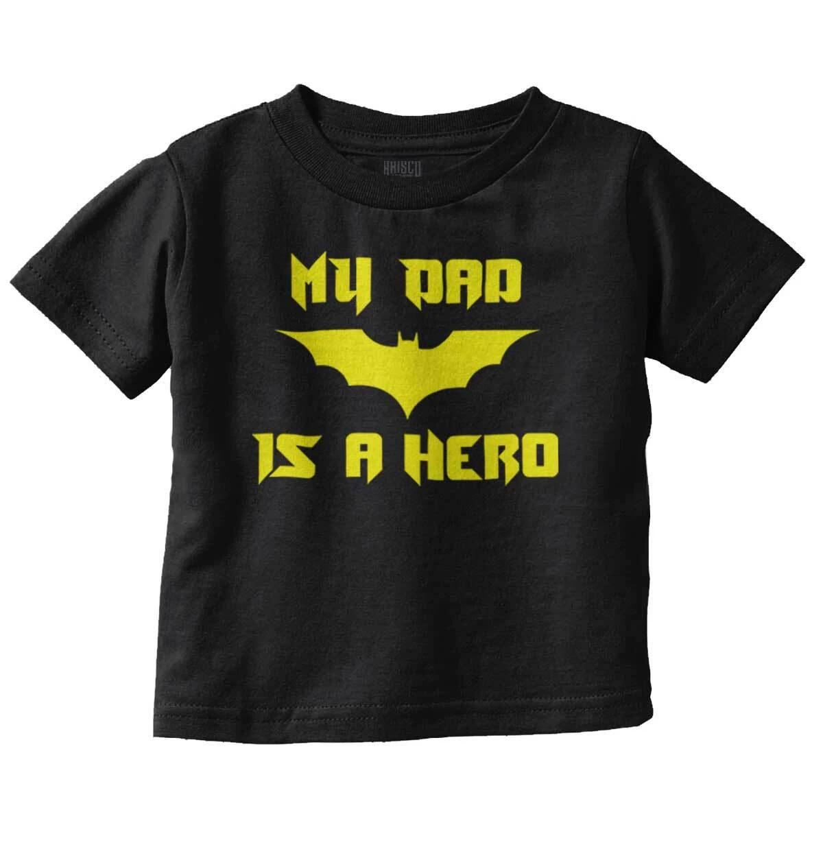 My Dad is A Hero Comic Book Bat Superhero Toddler Boy Girl Youth T Shirt Tee XXXL