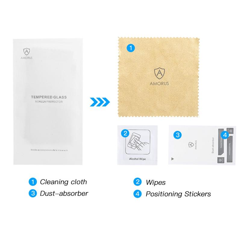 AMORUS for iPhone 8 Plus/7 Plus Screen Tempered Glass Protector Guard 2.5D Arc Edge