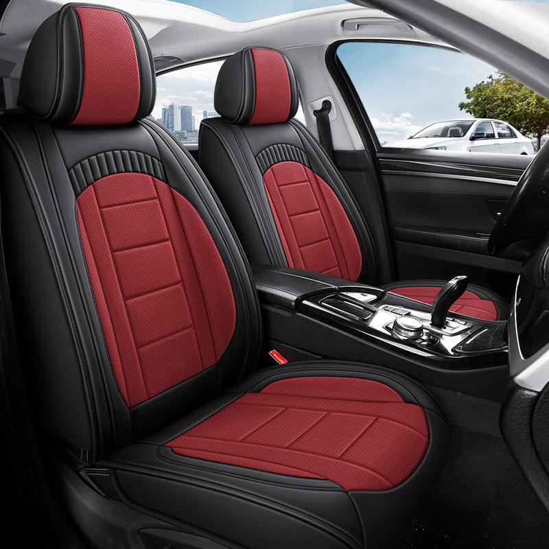 Huse auto set complet pentru 5 locuri, piele perforată respirabilă prietenoasă cu pielea, confortabile și durabile, potrivire universală pentru toate anotimpurile