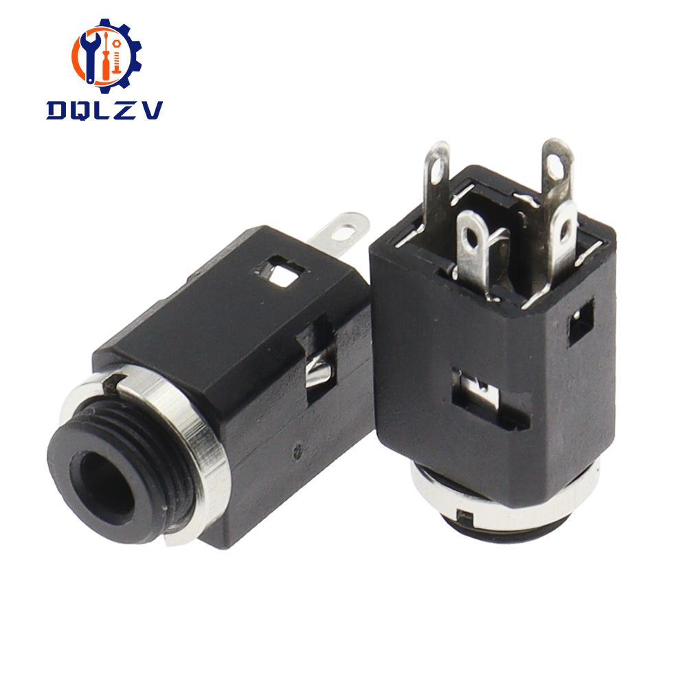 2/3/5Pcs 3.5mm 3/4/5 Pin Vertical Socket Female Socket Jack with Screw 3.5 Audio Headphone Connector PJ-341 Earphone Hole