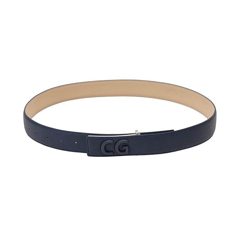 

[Callaway] men s top buckle belt (stretchability) / Synthetic leather golf C24192102 1120_Navy FR