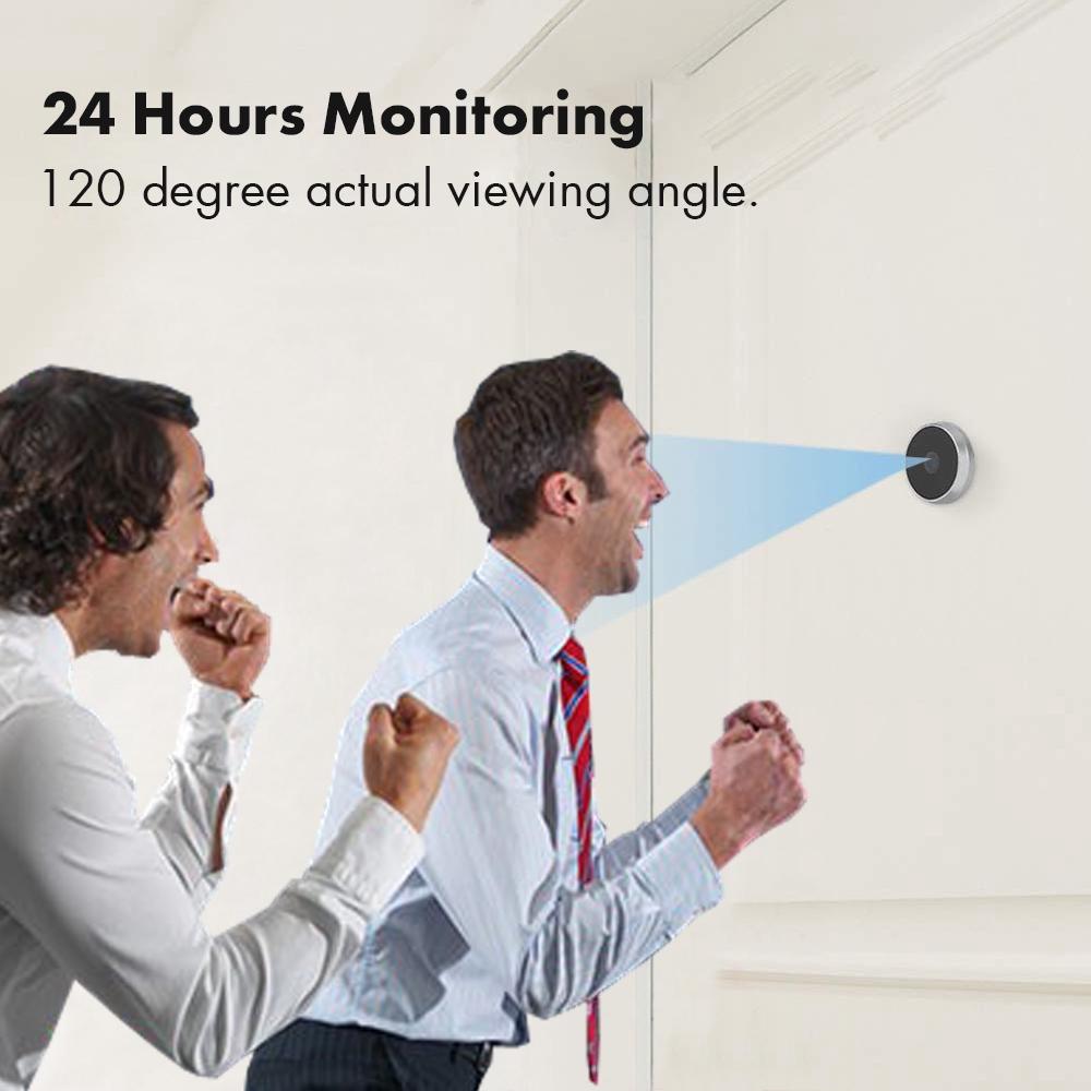 3.5" LCD Digital Door Viewer Doorbell Security Camera Electronic Cat Eye Camera Photo Monitor Black & Silver