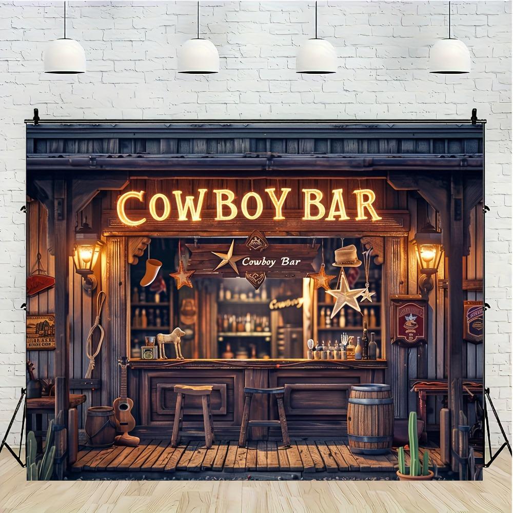 Western Cowboy Bar Tapestry: Rustic Saloon AmbianceWall Decoration Background Cloth, Bedroom Room Home Decoration