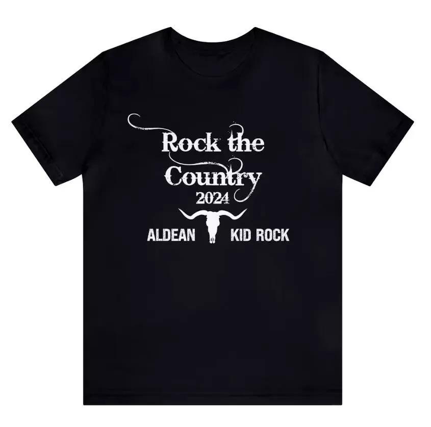 Classic Rock the Country 2024 Concert Aldean Kid Rock Unisex T-Shirt XL