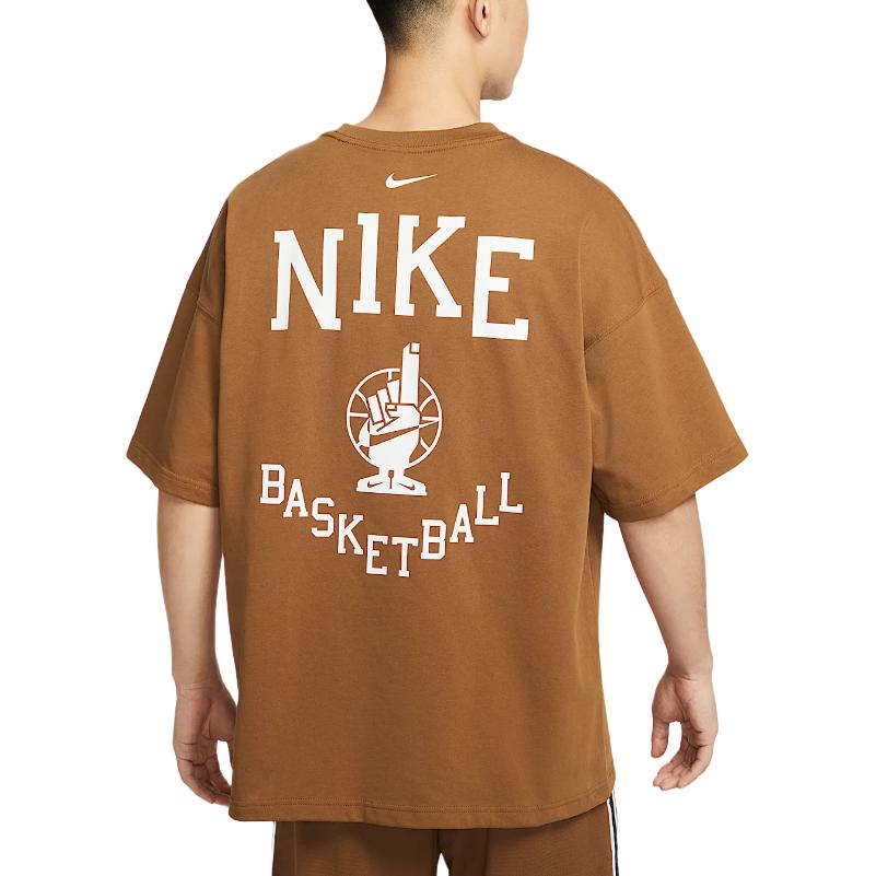 New Nike Resistant To High Basketball Series SS25 T Shirt Men's Light British Umber IB9966-281