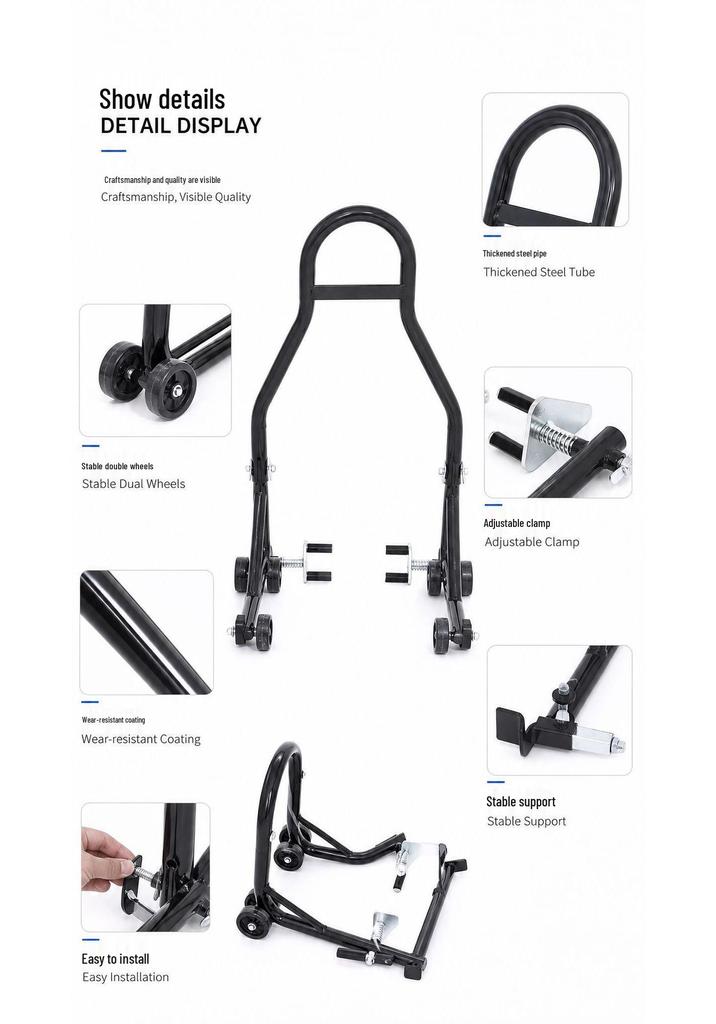 Motorcycle Front & Rear Wheel Parking & Support Stand