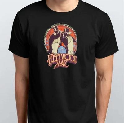 Fleetwood Mac Brits-Amerikaanse Rockband Unisex 100% Katoen T-shirt Heren T-shirts Top S M L XL XXL 3 4 XL Zwart