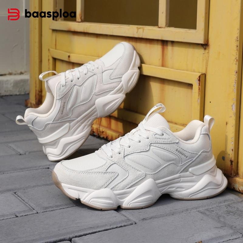 BAASPLOA Dámské ležérní tenisky Módní pohodlná obuv pro chůzi pro ženy Jednobarevná sportovní obuv Protiskluzová Zvýšení výšky