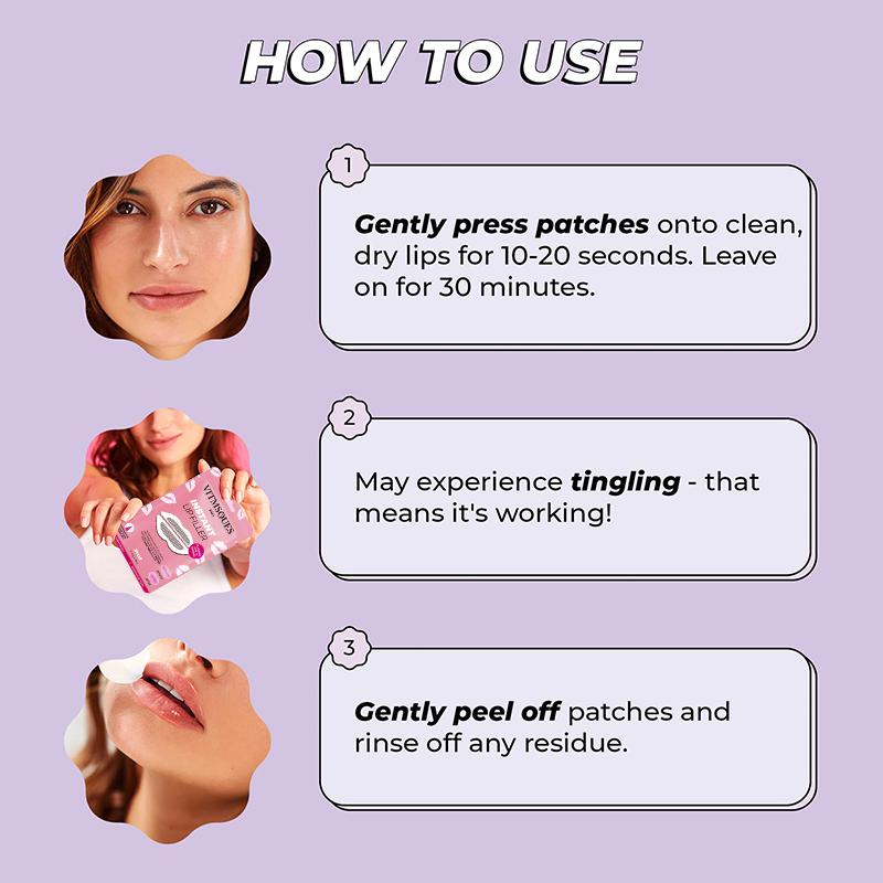 1 Pair Hyaluronic Acid Microneedle Lip Patches For Anti Wrinkle Smoothing Mouth Smile Lift Firm Lips Plump Lips Skin Care Patch