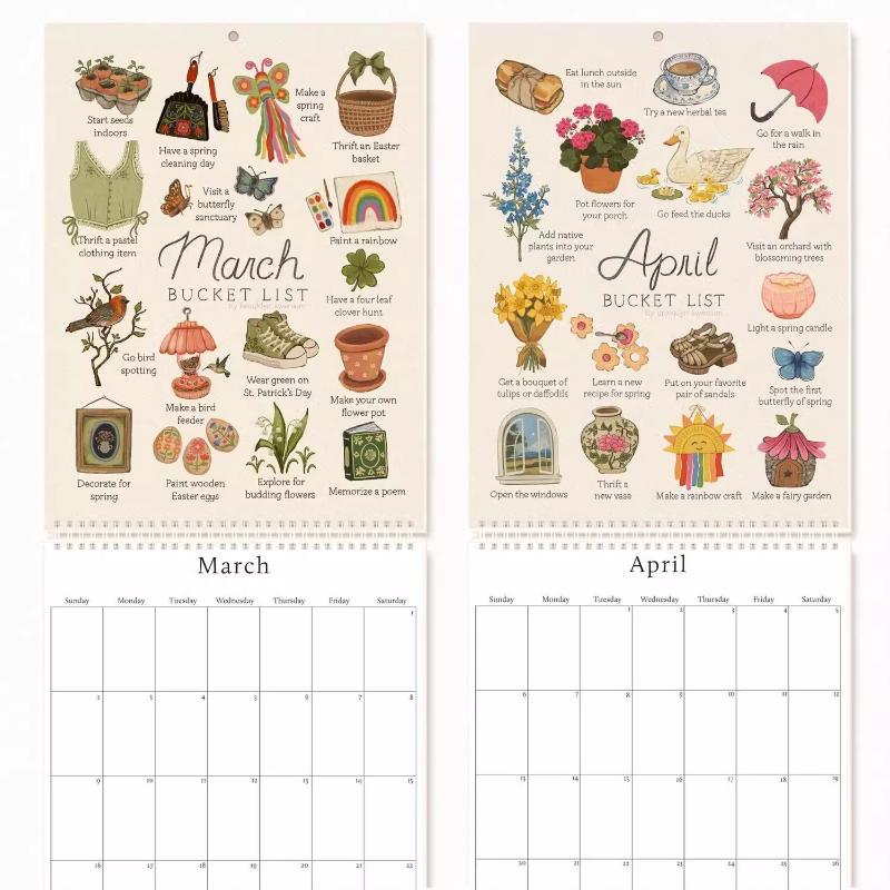 Calendario inventario 2025, carta spessa, elenco cose da fare e note, calendario da parete per la pianificazione e l'organizzazione dei regali del Ringraziamento e di Natale, programma di inventario