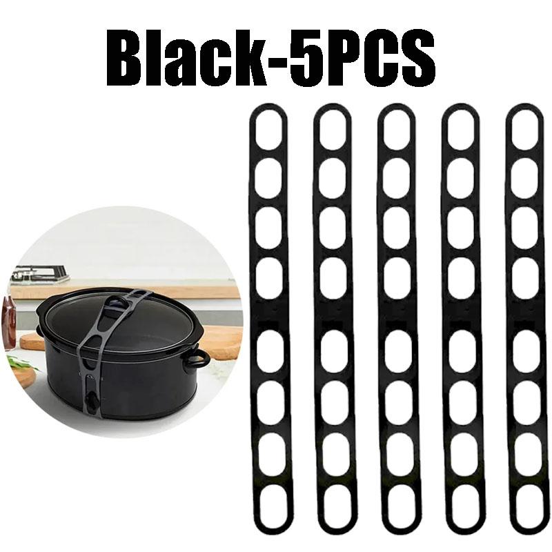Silicone Lid Strap Reusable Universal Lid Fixing Belt Elastic Band  Outdoor Camping Camping Cookware Camping Equipment