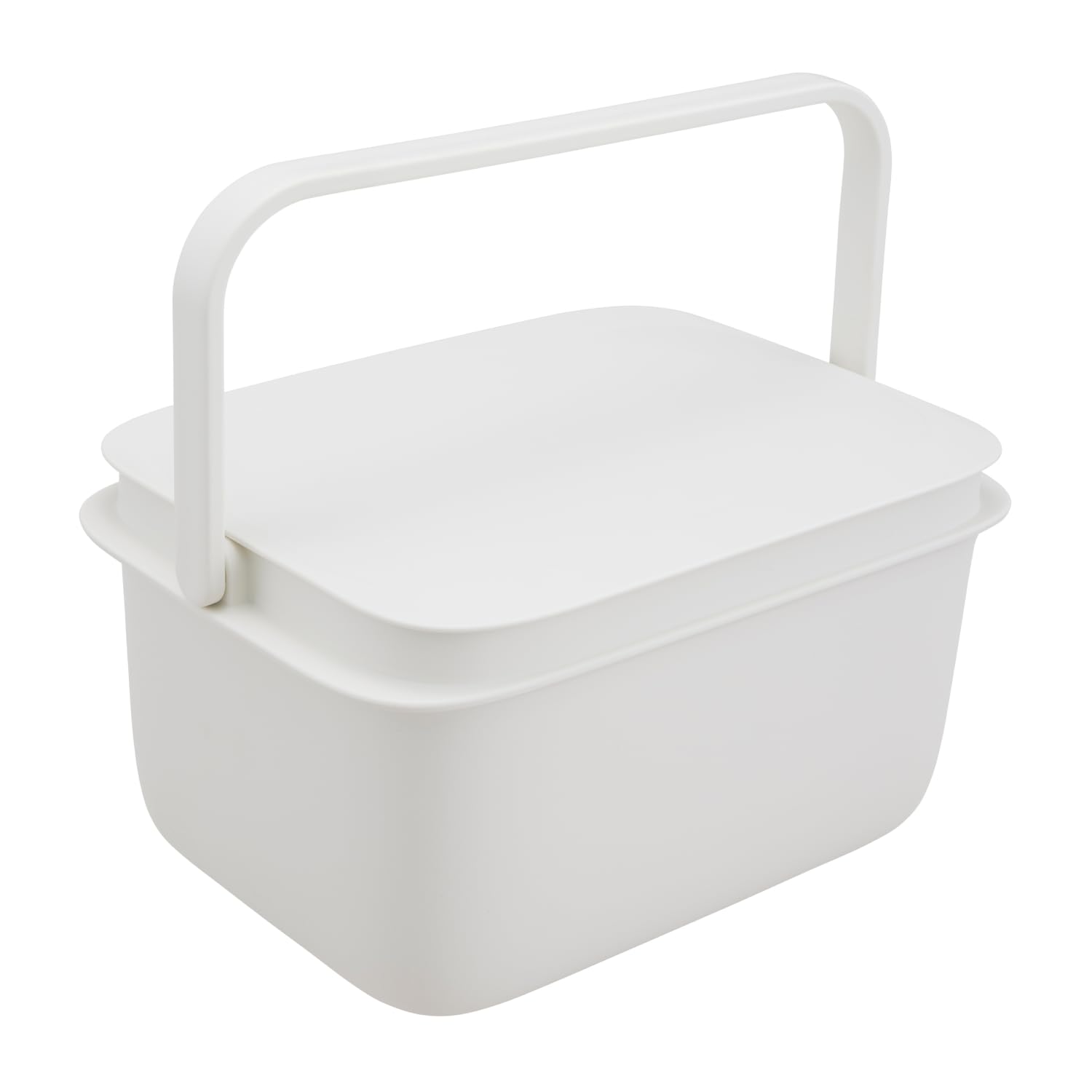 

marna Bucket (Square / 10L) with Lid (Square/Graduation) and Handle, Washtub, Laundry Tub, Soaking Wash, Living Cleanly. White, W659W