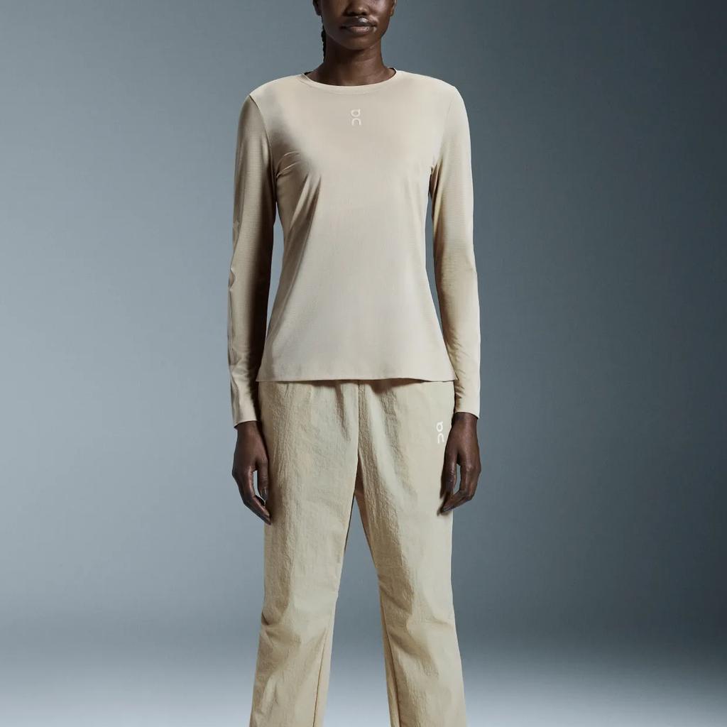 On Solid Color Fashi Simple Round Neck Lg Sleeve T-Shirt Women Tops Desert 1WE30480603