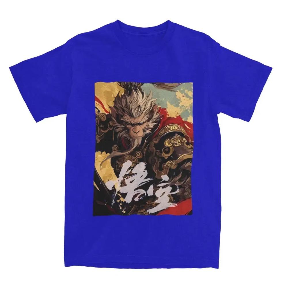 Men Women Black Myth Wukong Video Game Shirt Funny Gaming 100% Cotton Tops Leisure Short Sleeve O Neck Tee Shirt Classic Shirts