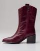 Ботинки на каблуке Sufinna 83968 36 бордовый кожа