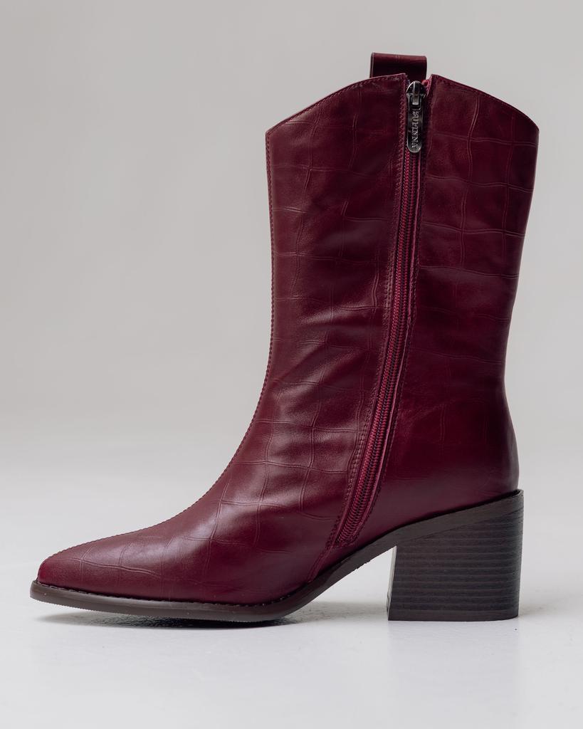 Ботинки на каблуке Sufinna 83968 36 бордовый кожа
