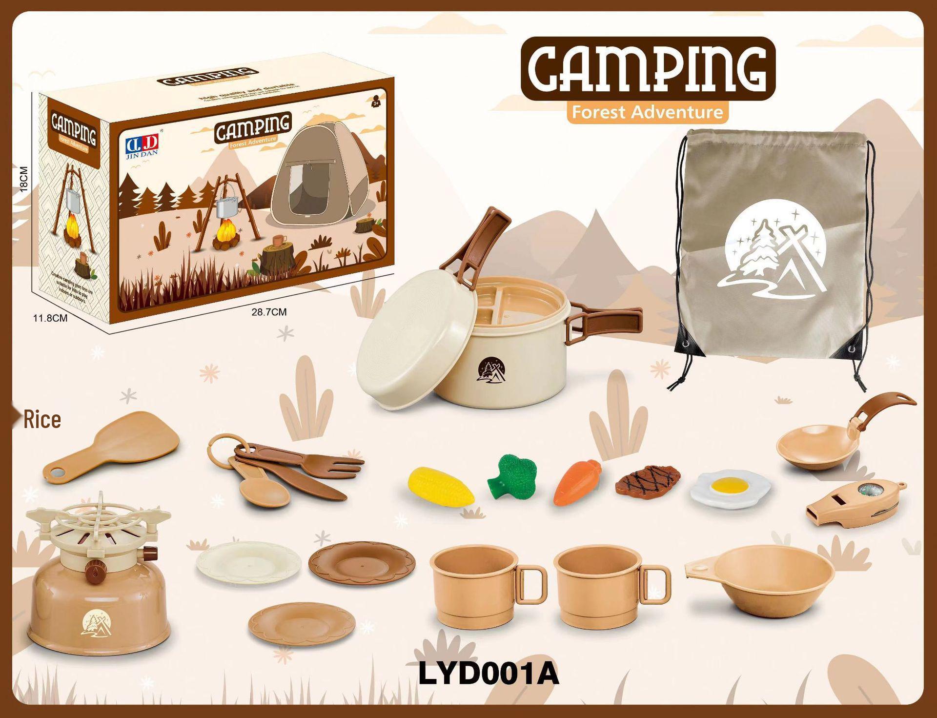 

Детская игровая палатка с посудой для пикника и ковриком для пола для кемпинга в помещении/на открытом воздухе