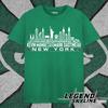 New York Football Greatest Of All Time Team Legends, New York City Skyline Shirt and Kids Tshirt
