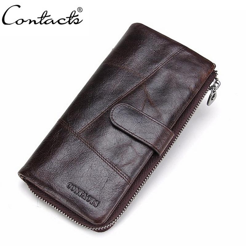 Black Angel Men s Genuine Leather Long Wallet: Fashionable, Casual, Multifunctional Clutch